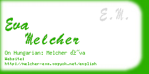 eva melcher business card